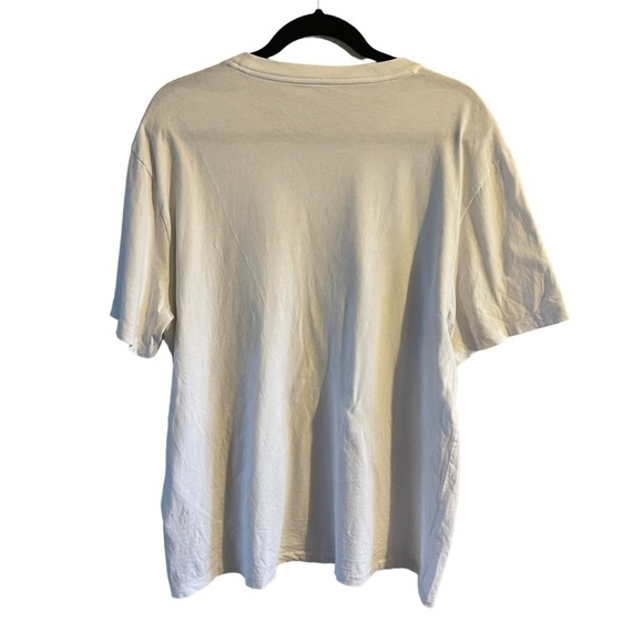 7 For All Mankind Shirt Mens White Short Sleeve 7FAM Graphic Logo Cotton Size L - Picture 3 of 8